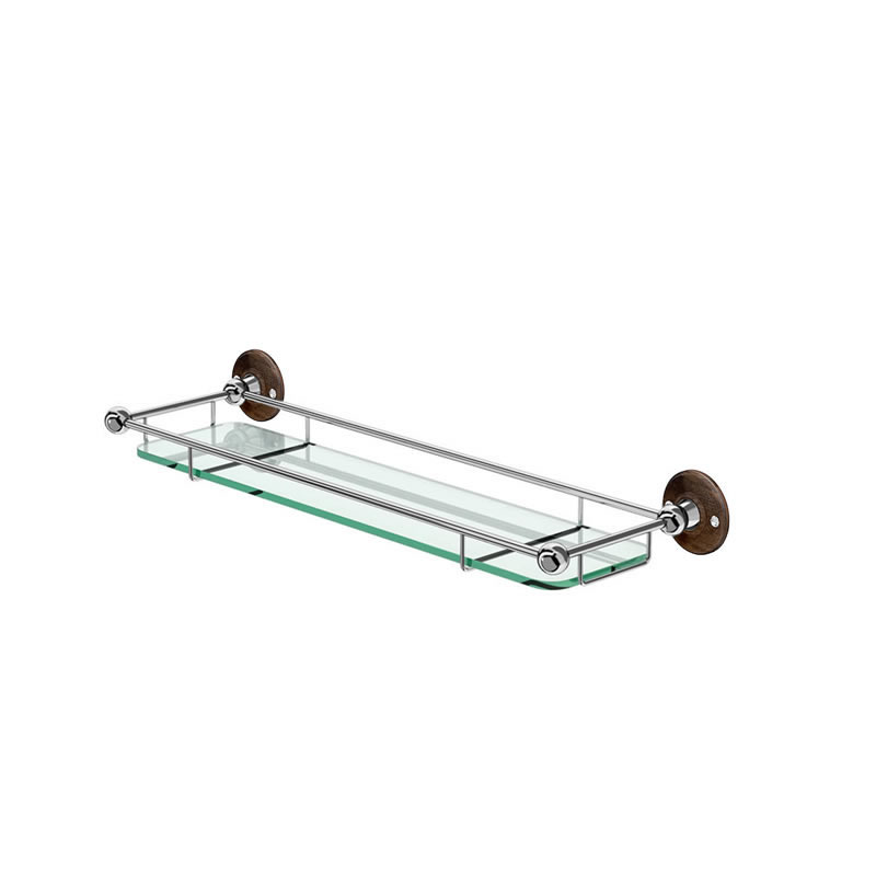 Shelf with Railing with Walnut Backplate